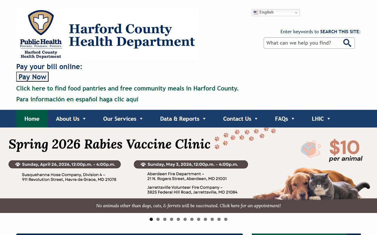 Harford County Health Department for Bel Air South death certificate requests