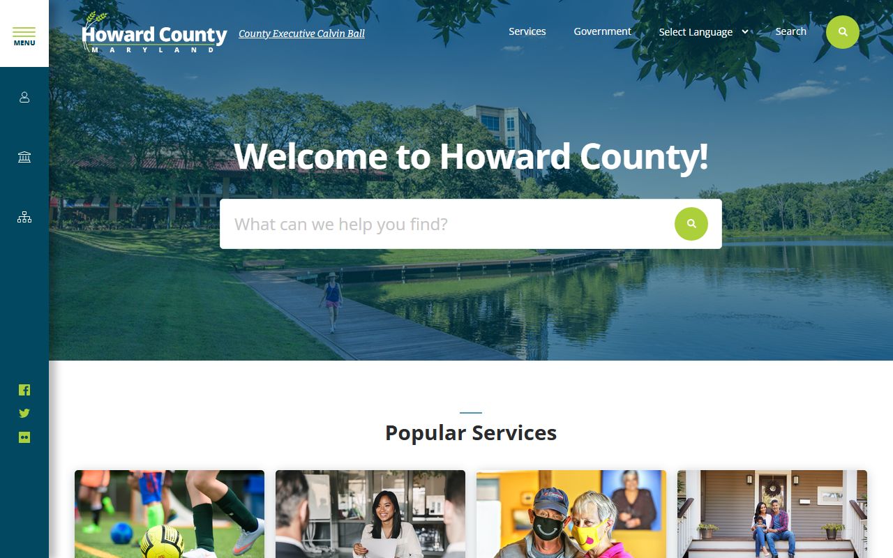 Howard County government website serving Ellicott City obituary and death record requests