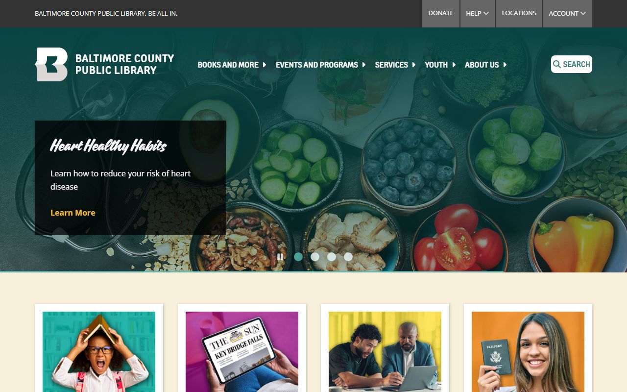 Baltimore County Public Library Maryland Room for obituary and death records research