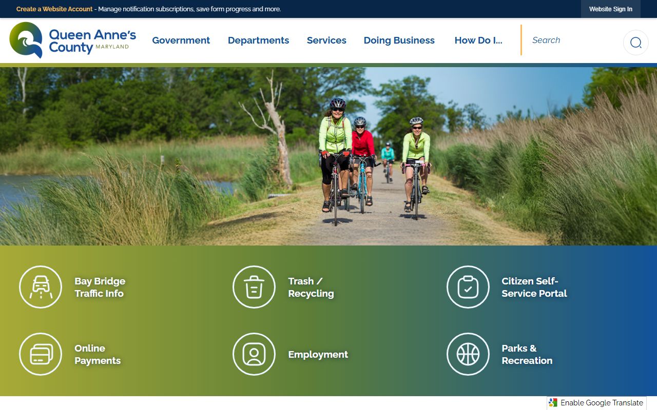 Queen Anne's County government website for obituary and death record research