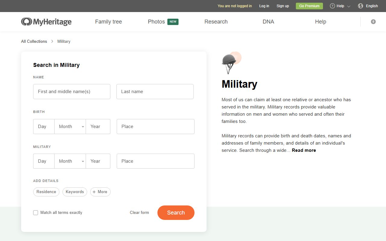 MyHeritage Maryland deaths search for obituary records